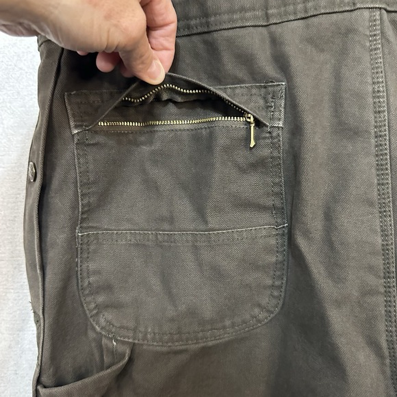 Berne Heartland Insulated Washed Duck Bin Overalls Large Regular Bark - Picture 15 of 16